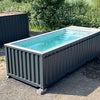 PISCINA CONTAINER DI 20 PIEDI A GETTO D'ACQUA GRIGIO ANTRACITE